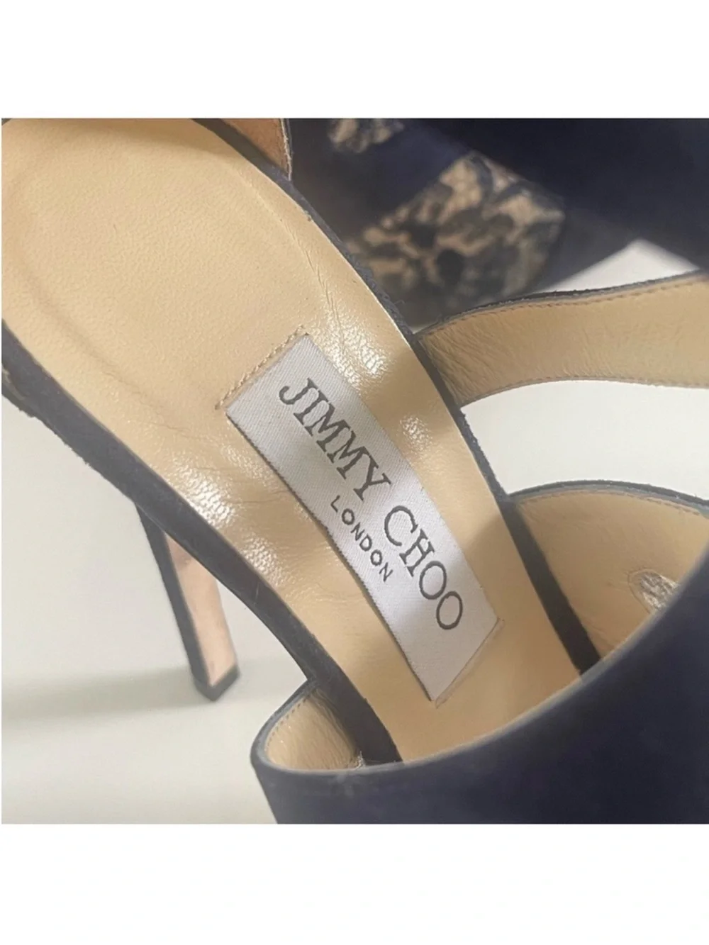 AUTHENTIC JIMMY CHOO ITALIAN LACE STILETTO HEELS